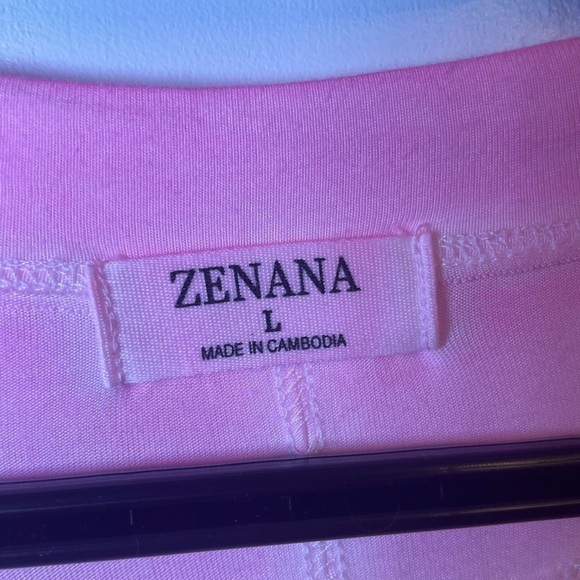 Zenana Outfitters Pink Boxy Short Sleeve Tee - Picture 3 of 4